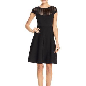 French Connection Fit & Flare Dress with Illusion